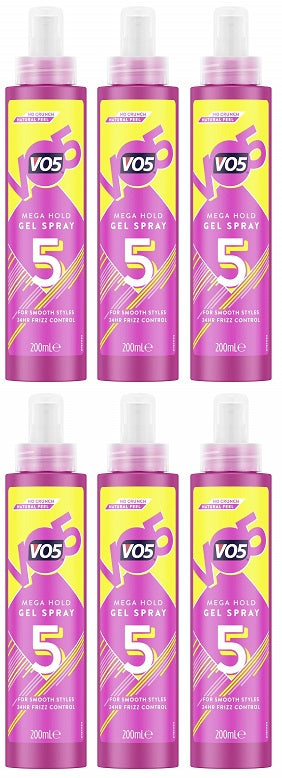 6 x V05 Gel Spray Mega Hold - 200ML