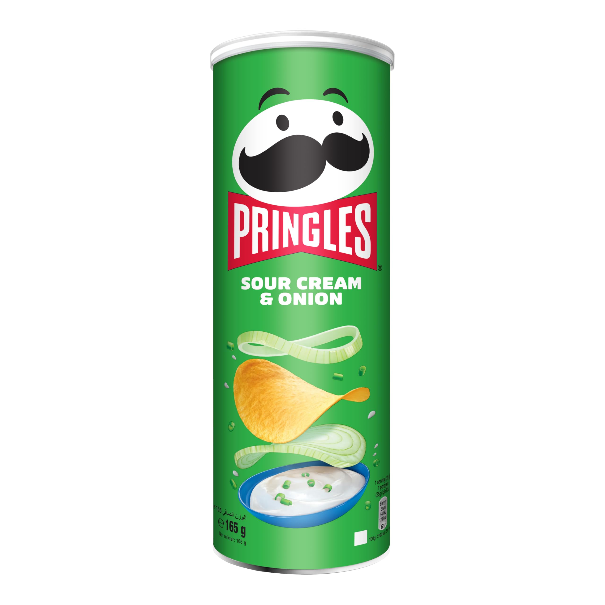 6 x Pringles Sour Cream & Onion - 165GM