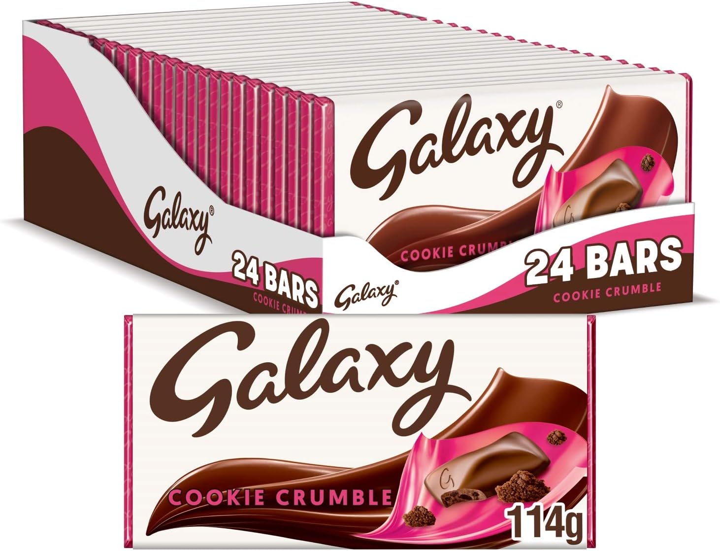 24 x Galaxy Cookie Crumble Large Bar - 114GM