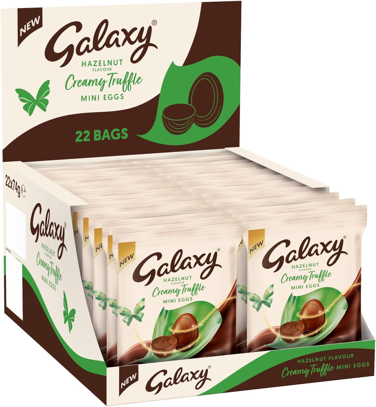 22 x Galaxy Milk Chocolate & Hazelnut Mini Egg bag - 80GM