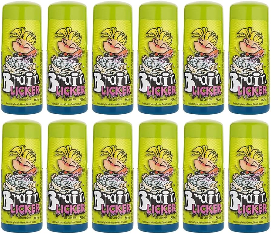 12 x Brain Licker Raspberry Candy Drink 60Ml