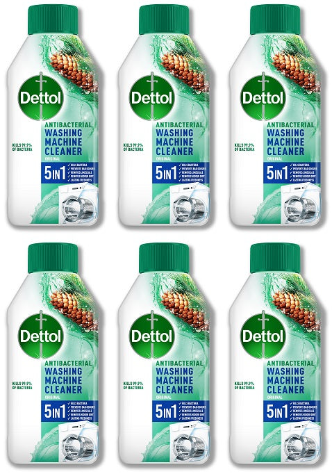 6 x Dettol Washing Machine Cleaner Spring  - 250ML