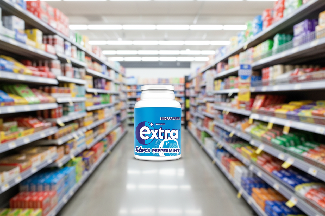 6 x Wrigley's Extra 46 Peppermint 64G