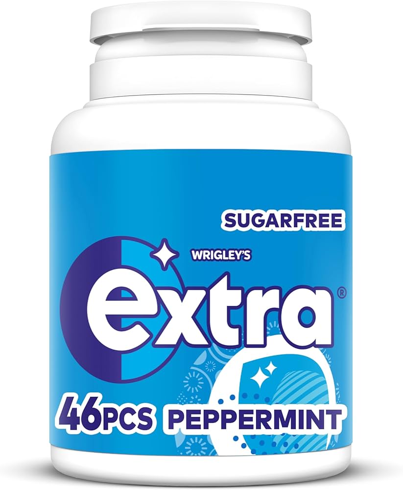 6 x Extra Peppermint Chewing Gum Bottle 46pce - 46 PCE