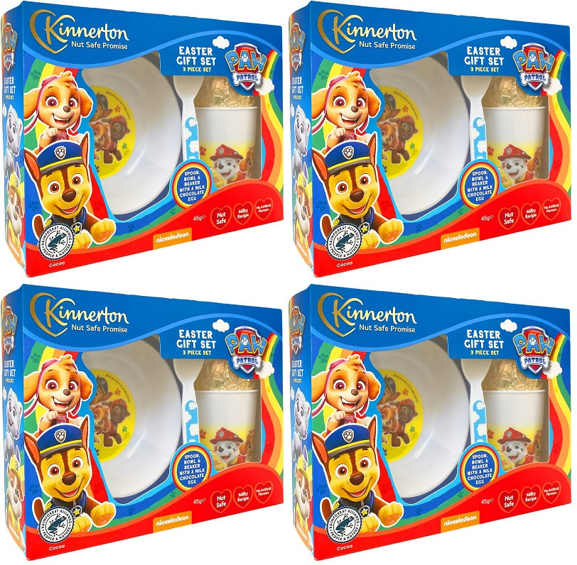 4 x Kinnerton Paw Patrol Meal Set Easter Egg Gift Set - 45GM
