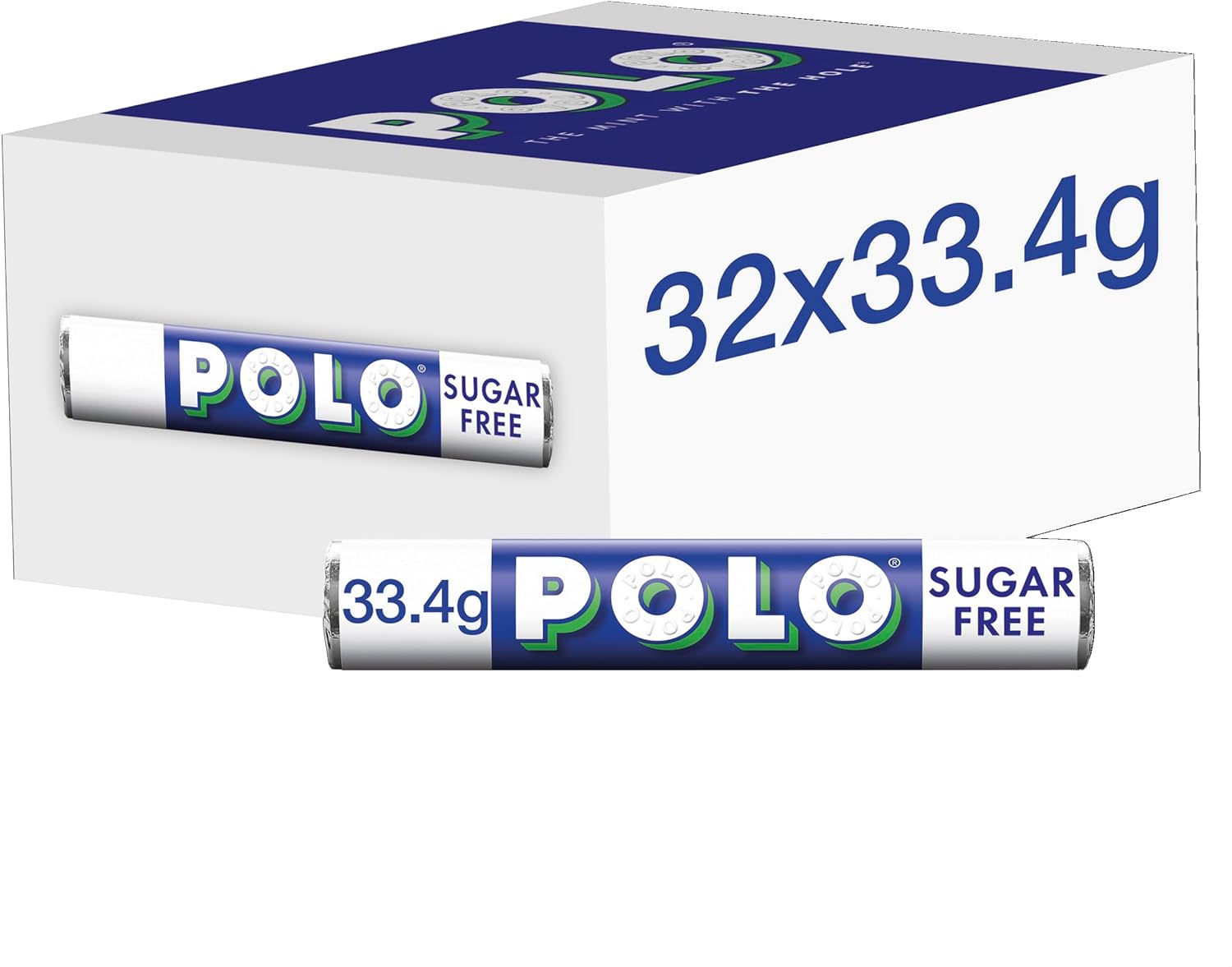 32 x Polo Sugar Free Mint Tube 33.4G