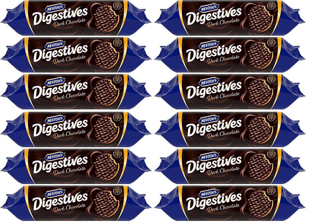 12 x Mcvitie's Dark Chocolate Digestive Biscuits 400G