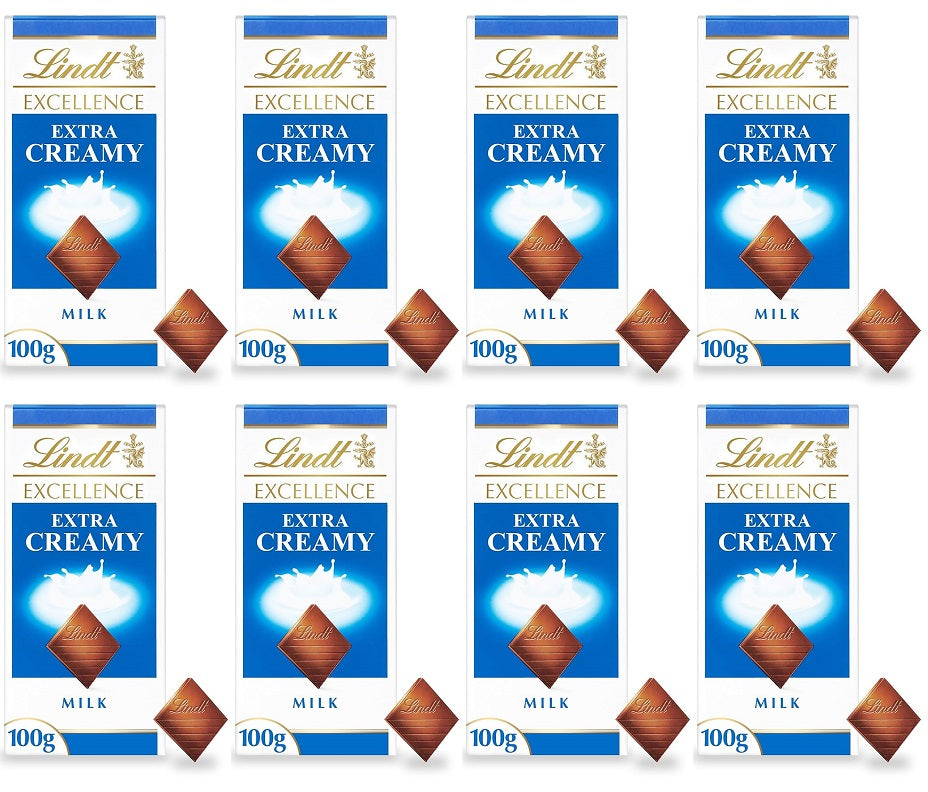 8 x Lindt Excellence Extra Creamy - 100GM