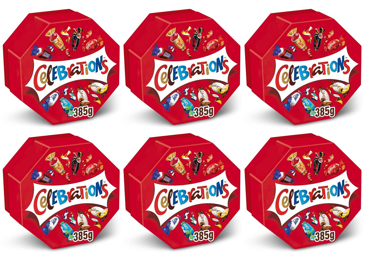 6 x Celebrations Chocolate Centerpiece Gift Box - 385GM