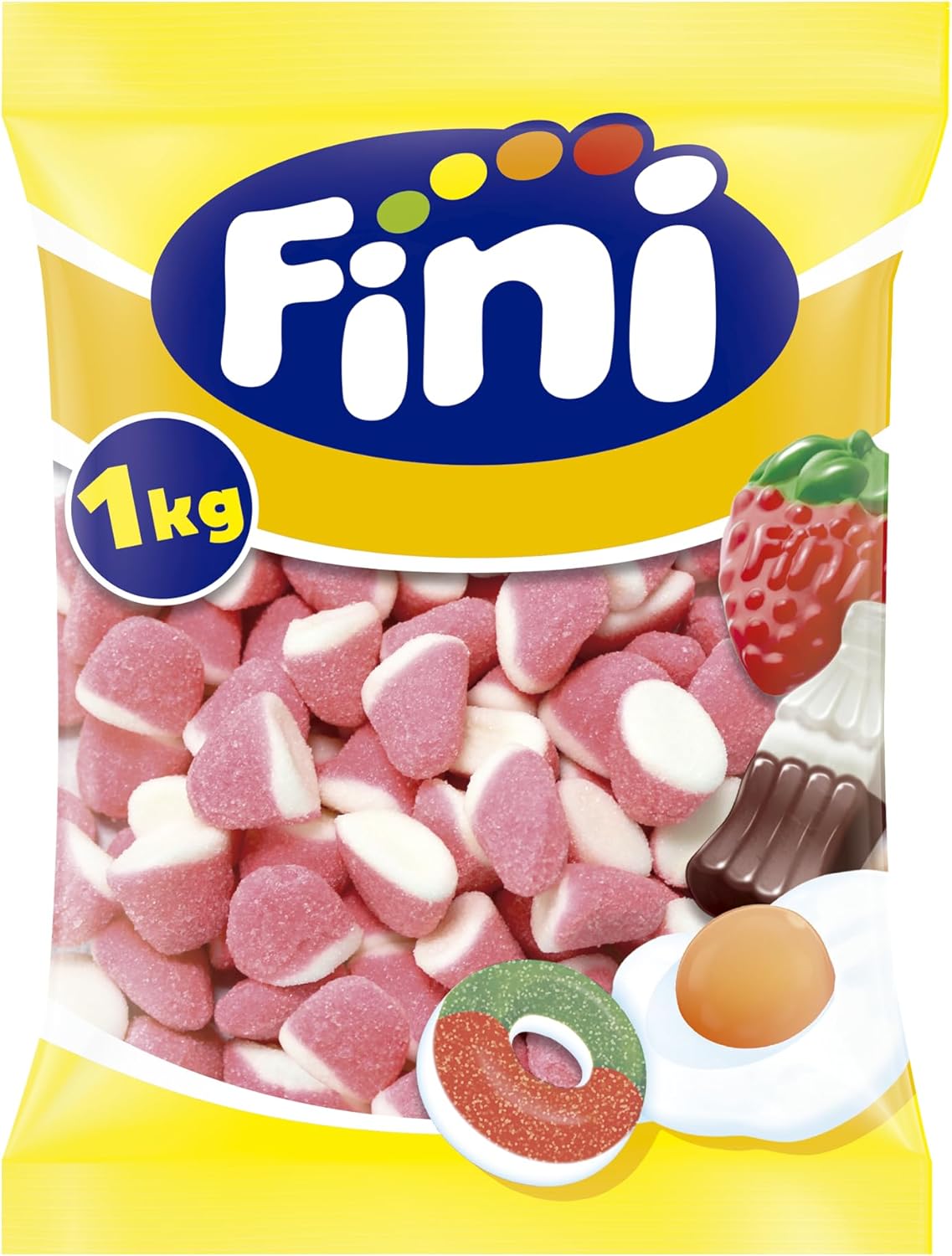 150 x Fini Strawberry Kisses 1Kg