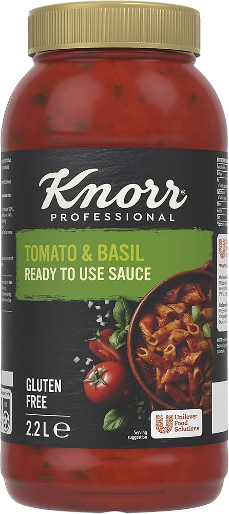 2 x Knorr Professional Tomato & Basil Ready To Use Sauce 2.2L