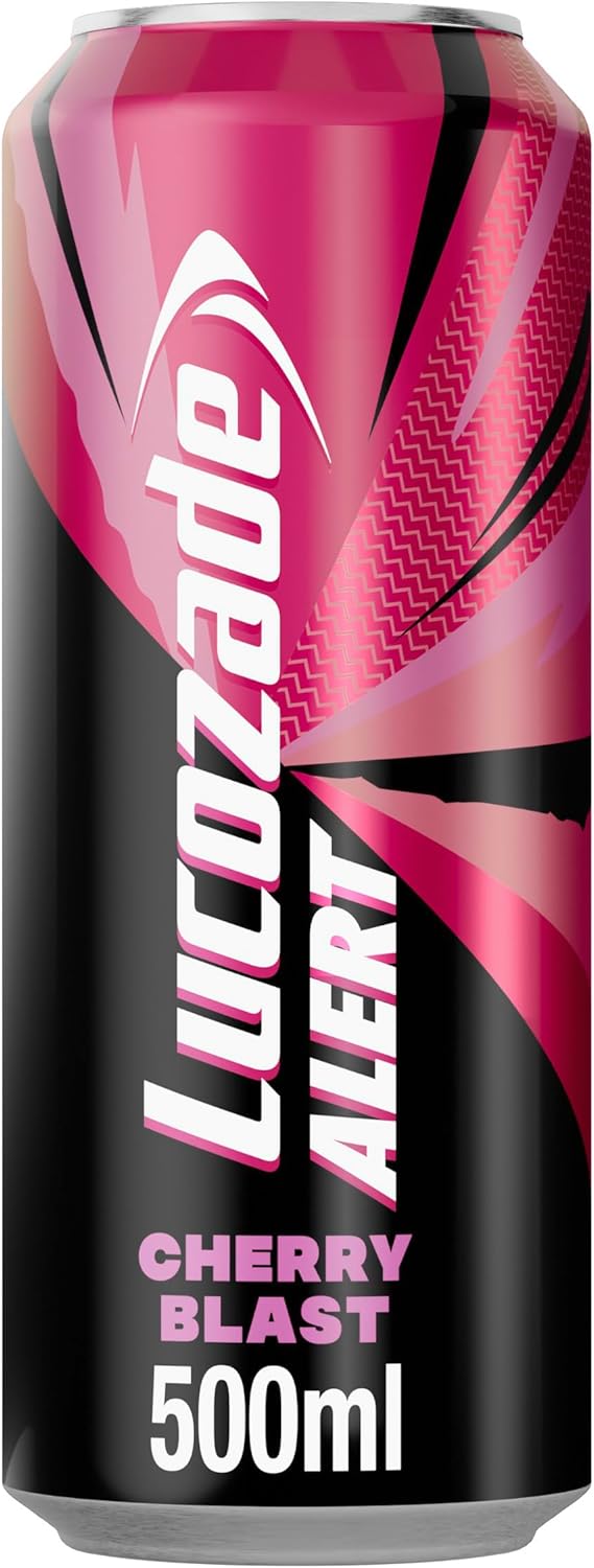 12 x Lucozade Alert Cherry Blast Energy Drink 500Ml