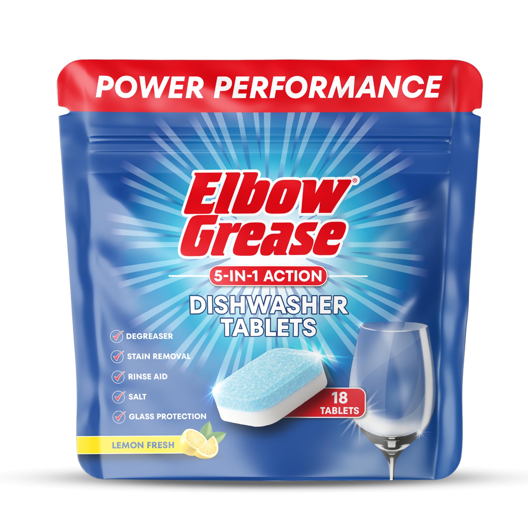 12 X Elbow Grease Dishwash Tablets - 18 Pack