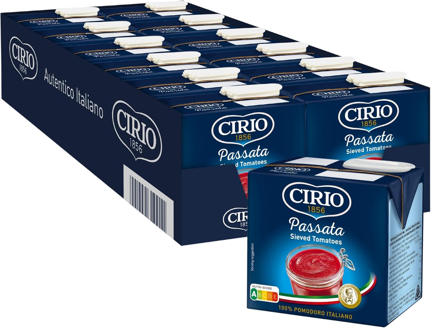 12 x Cirio Passata Sieved Tomatoes 500G