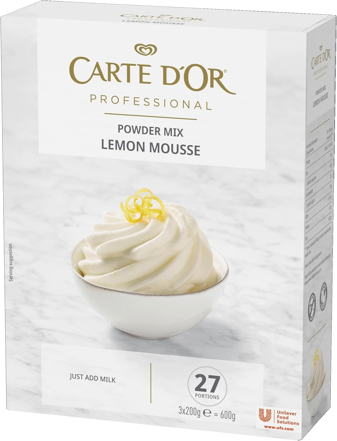 6 x Carte D Or Lemon Mousse 3 X 200G (600G)