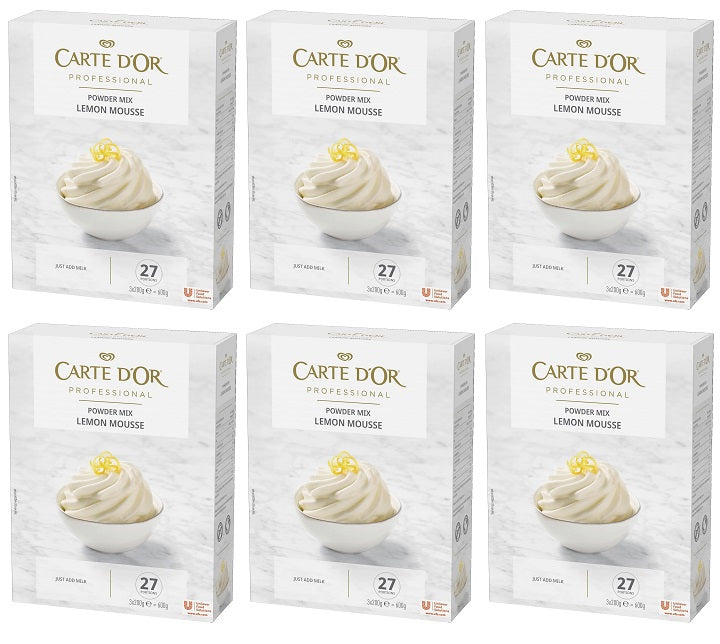 6 x Carte D Or Lemon Mousse 3 X 200G (600G)