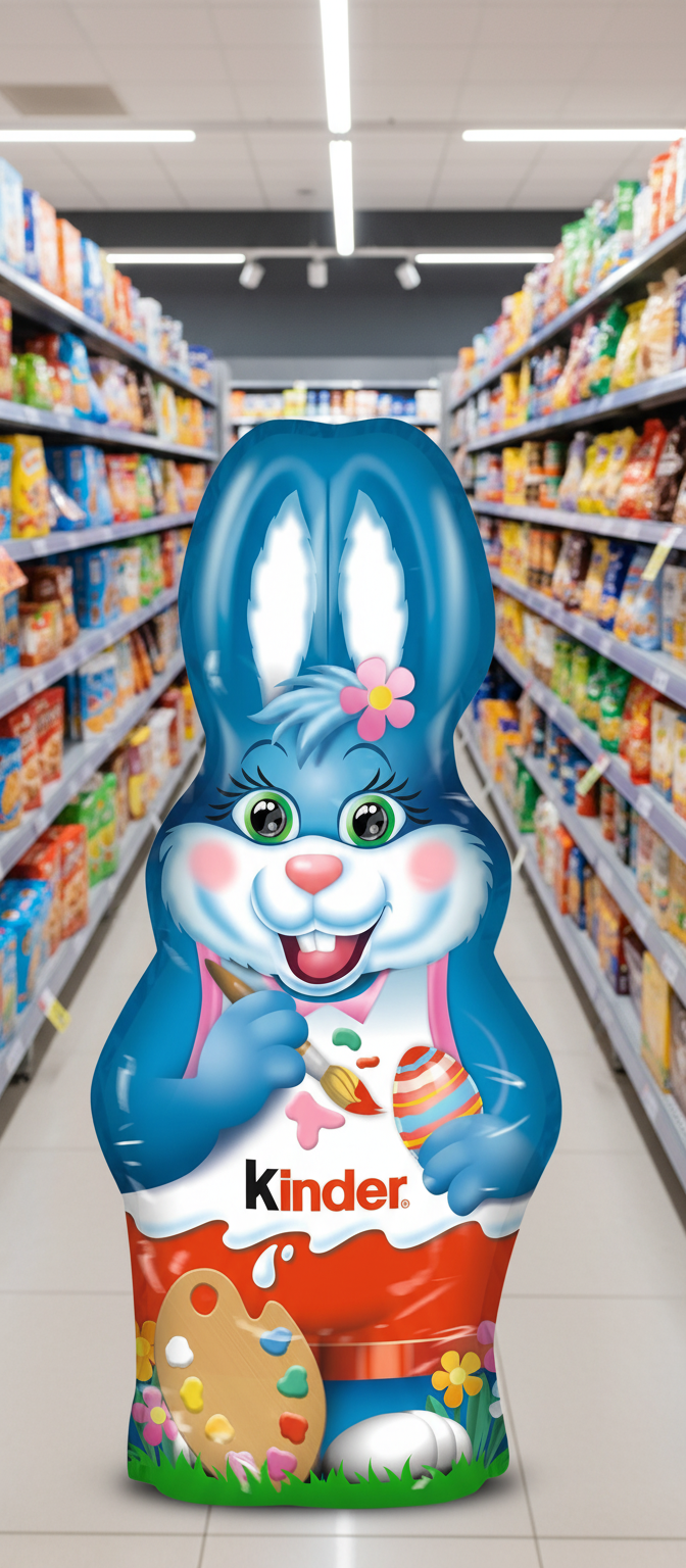 18 x Kinder Bunny Figure Easter - 110GM