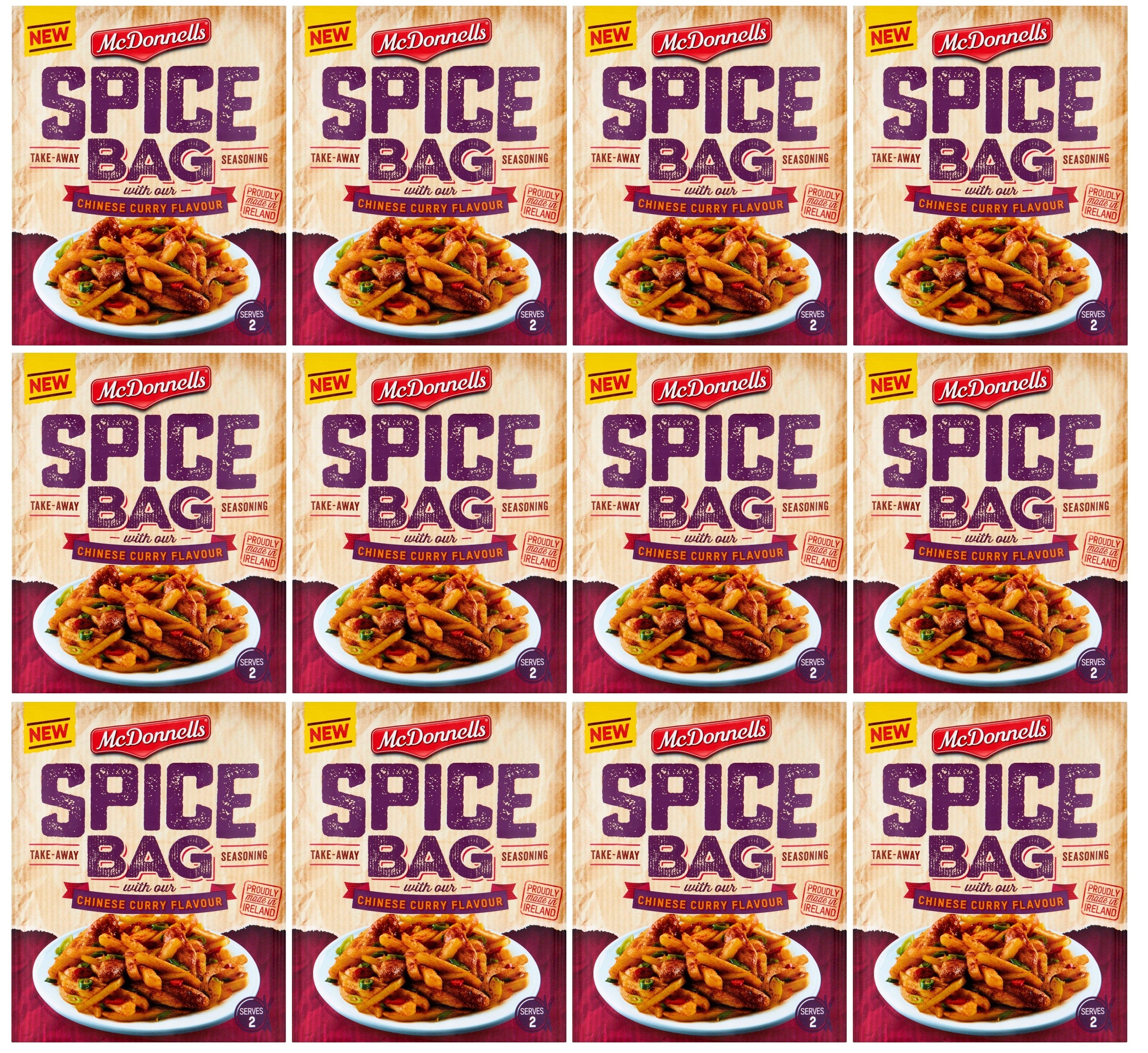 12 x Mcdonnells Spice Bag Chinese Curry Flavour Seasoning Mix 40G