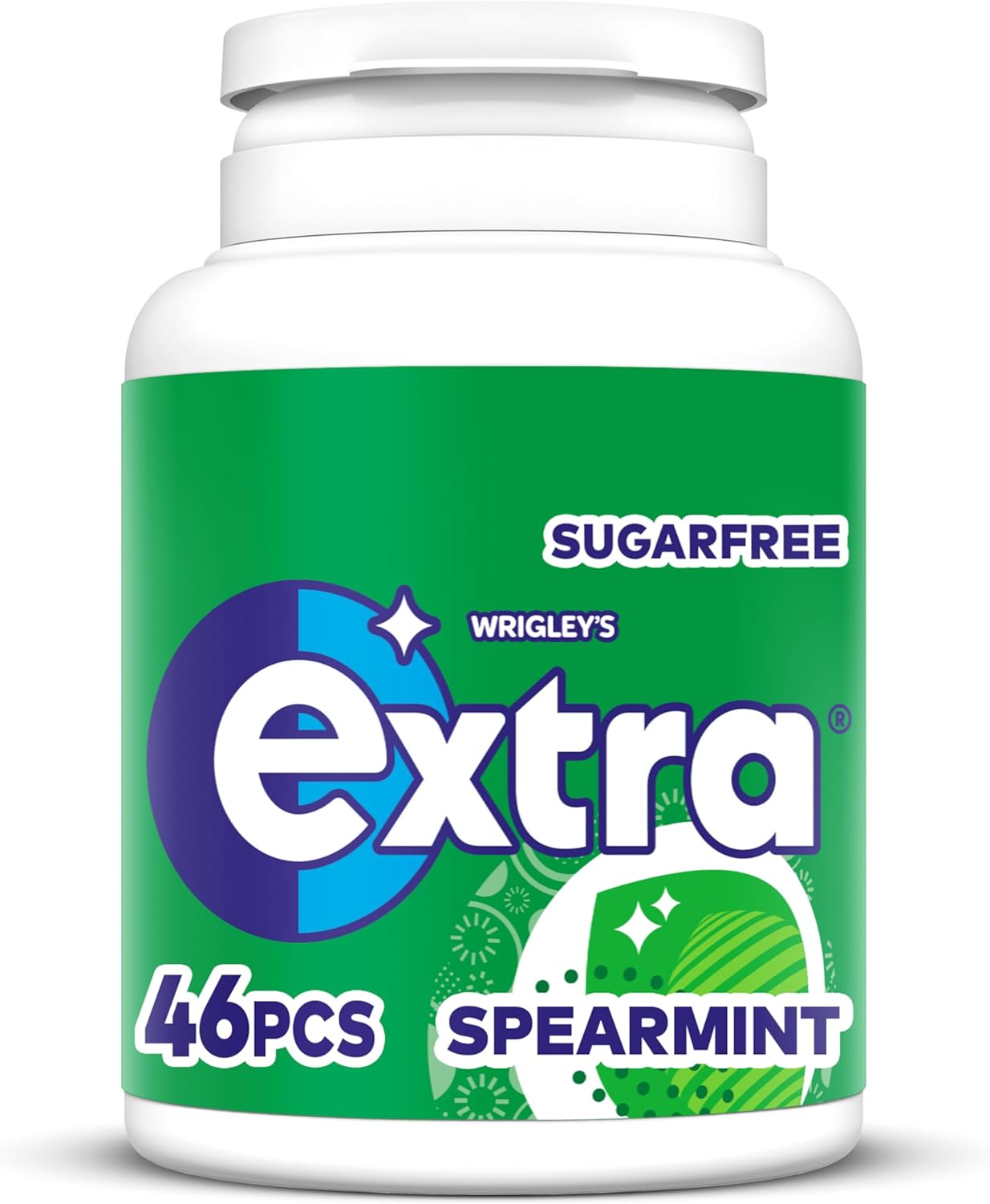 6 x Extra Spearmint Chewing Gum Bottle - 46PCE