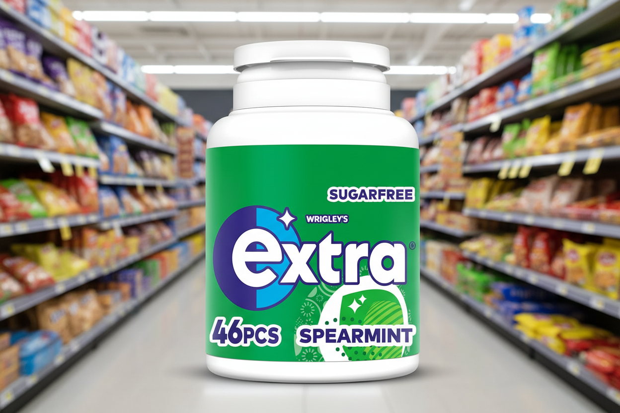 6 x Extra Spearmint Chewing Gum Bottle - 46PCE