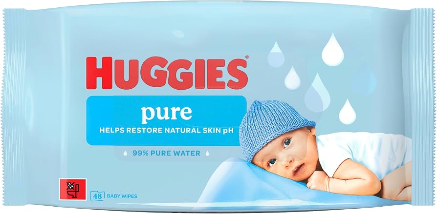 10 X Huggies Baby Wipes Pure - 48 Pack