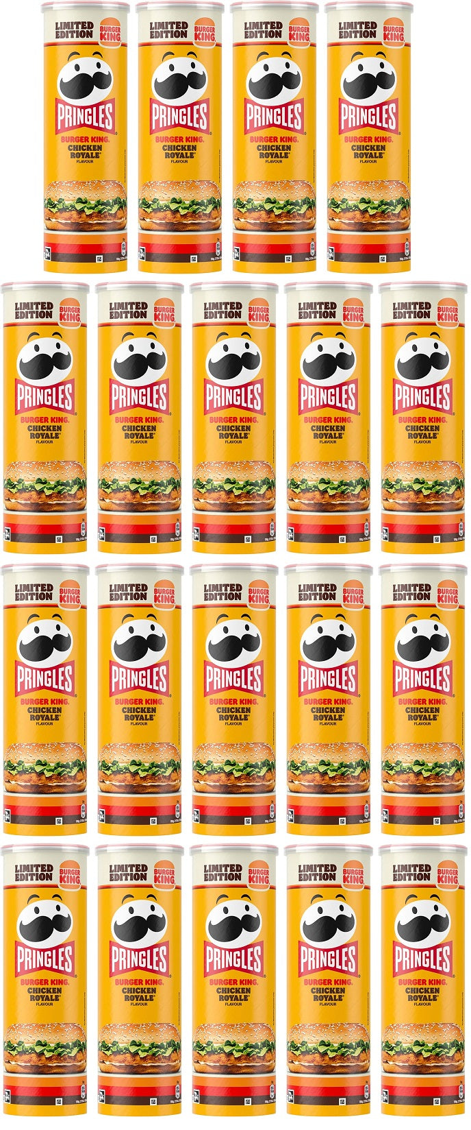 19 X Pringles Burger King Chicken Royale - 165Gm