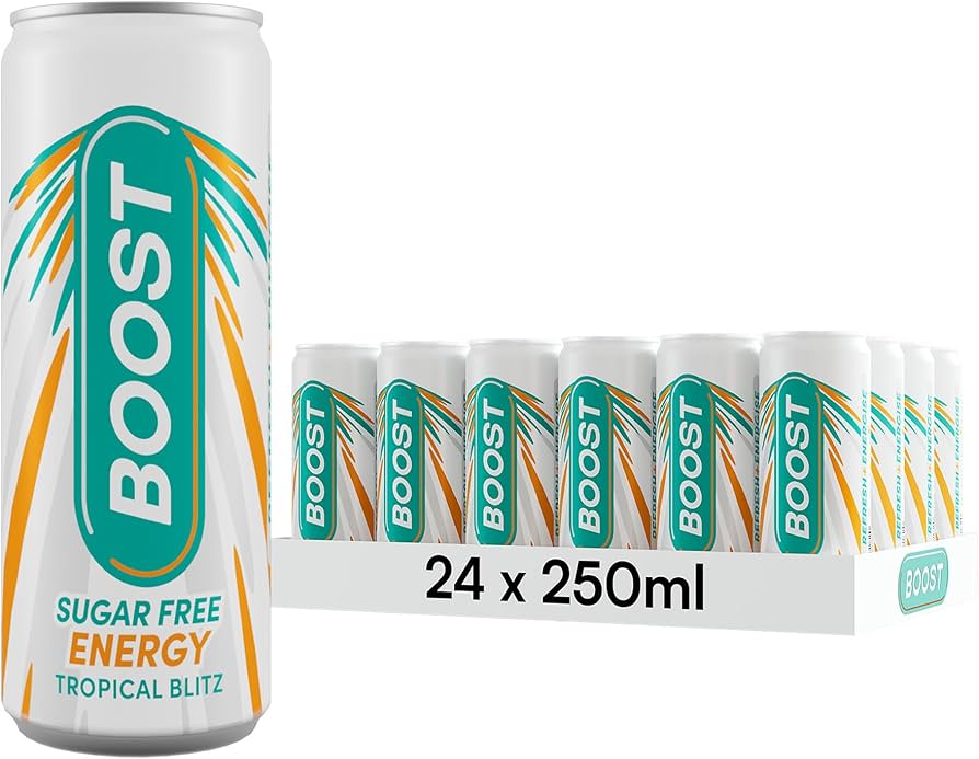 24 x Boost Energy Tropical Nas Can - 250ML