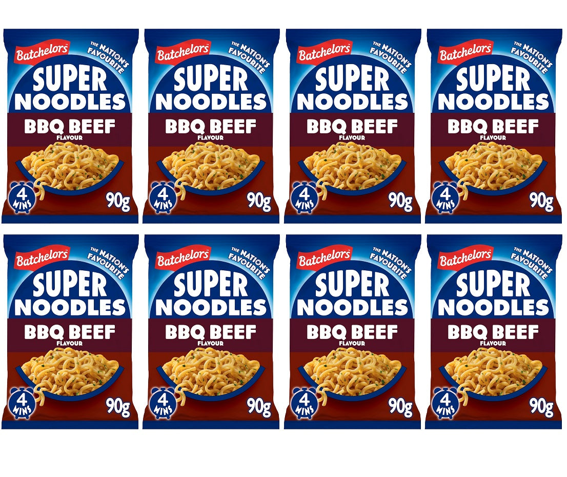 8 X Batch Super Noodles Bbq Beef - 90Gm
