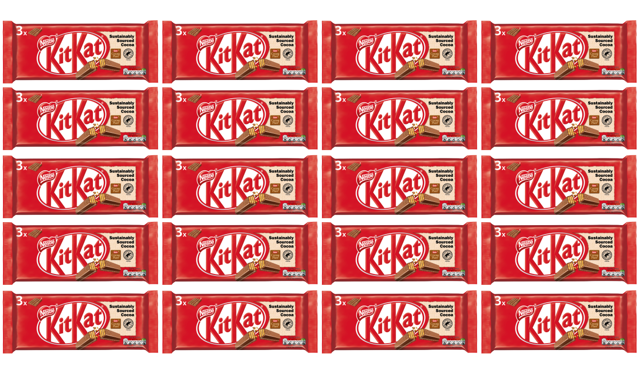 20 x Kitkat 4 Finger 3Pk 3X41.5Gm
