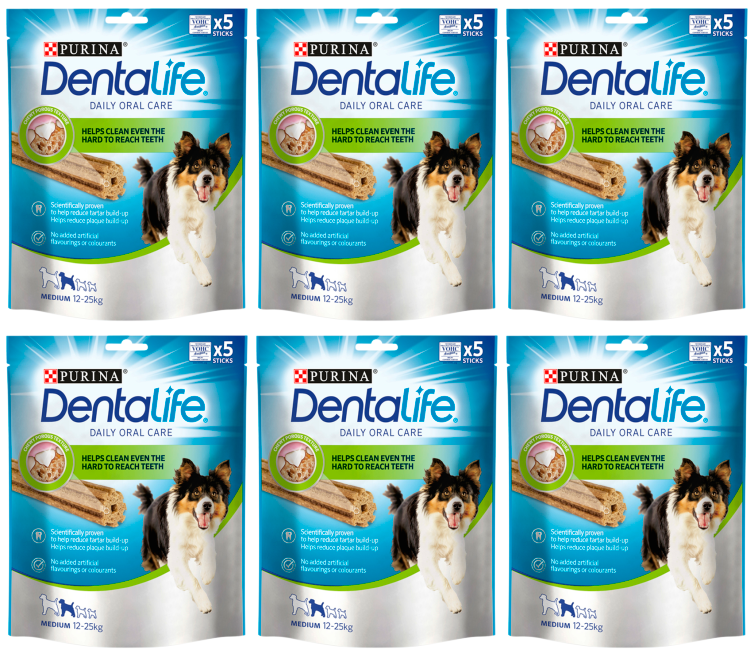 6 x Purina Dentalife Medium 5 Stick  - 115GM