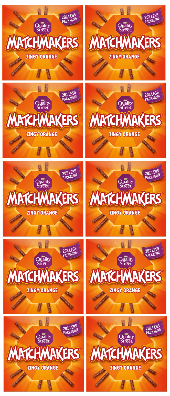 10 x Quality Street Zingy Orange Matchmakers Box 120Gm