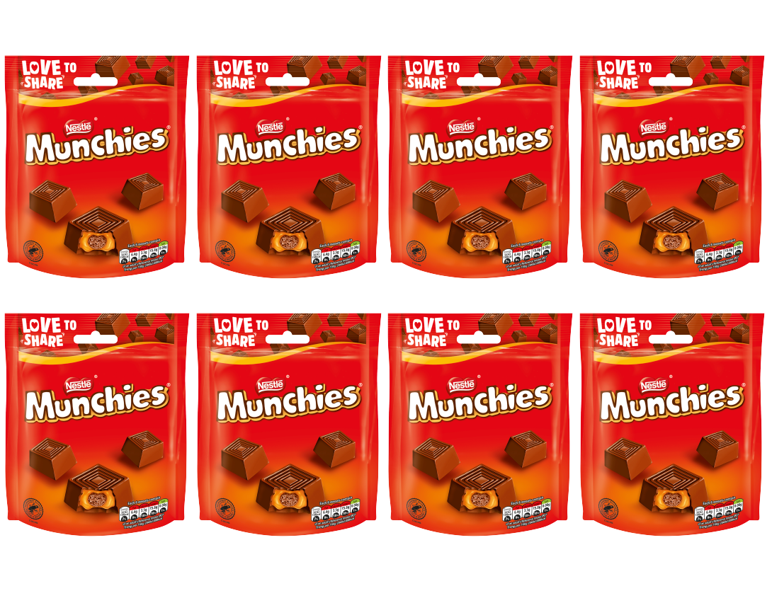 8 x Munchies Pouch Bag 104Gm