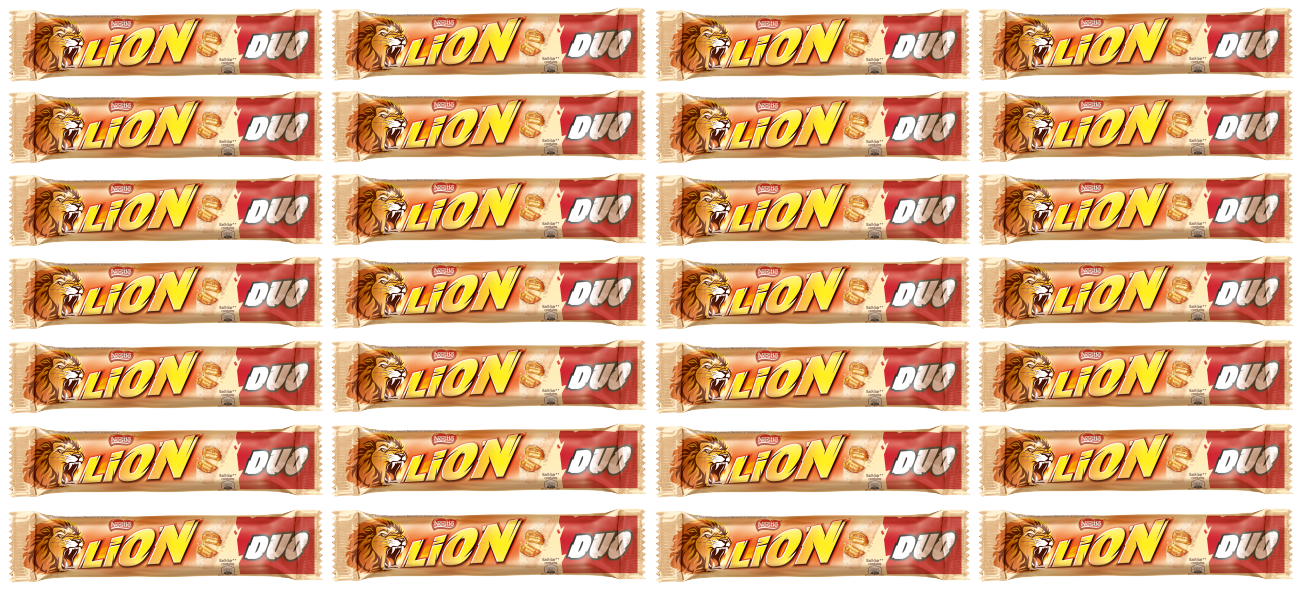 28 x Lion White Chocolate Duo Bar 60G