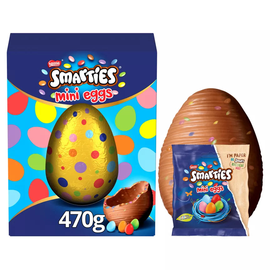 4 x Smarties Mini Eggs Giant Egg Incredible - 470GM