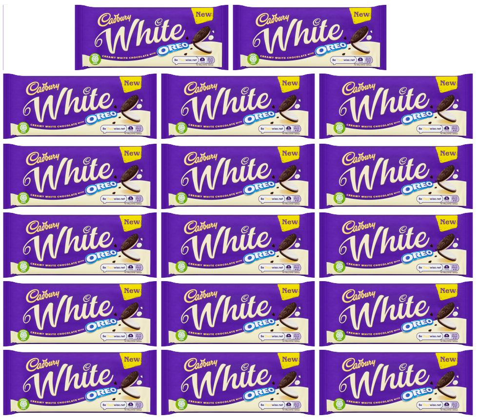 17 x Cadbury Oreo White 120Gm