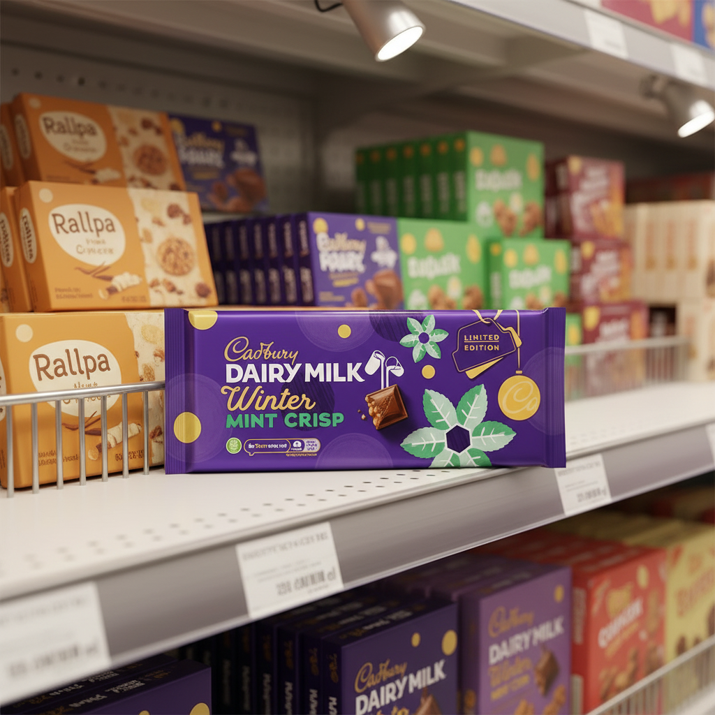 13 x Cadbury Limited Edition Dairy Milk Winter Mint Crisp 360G