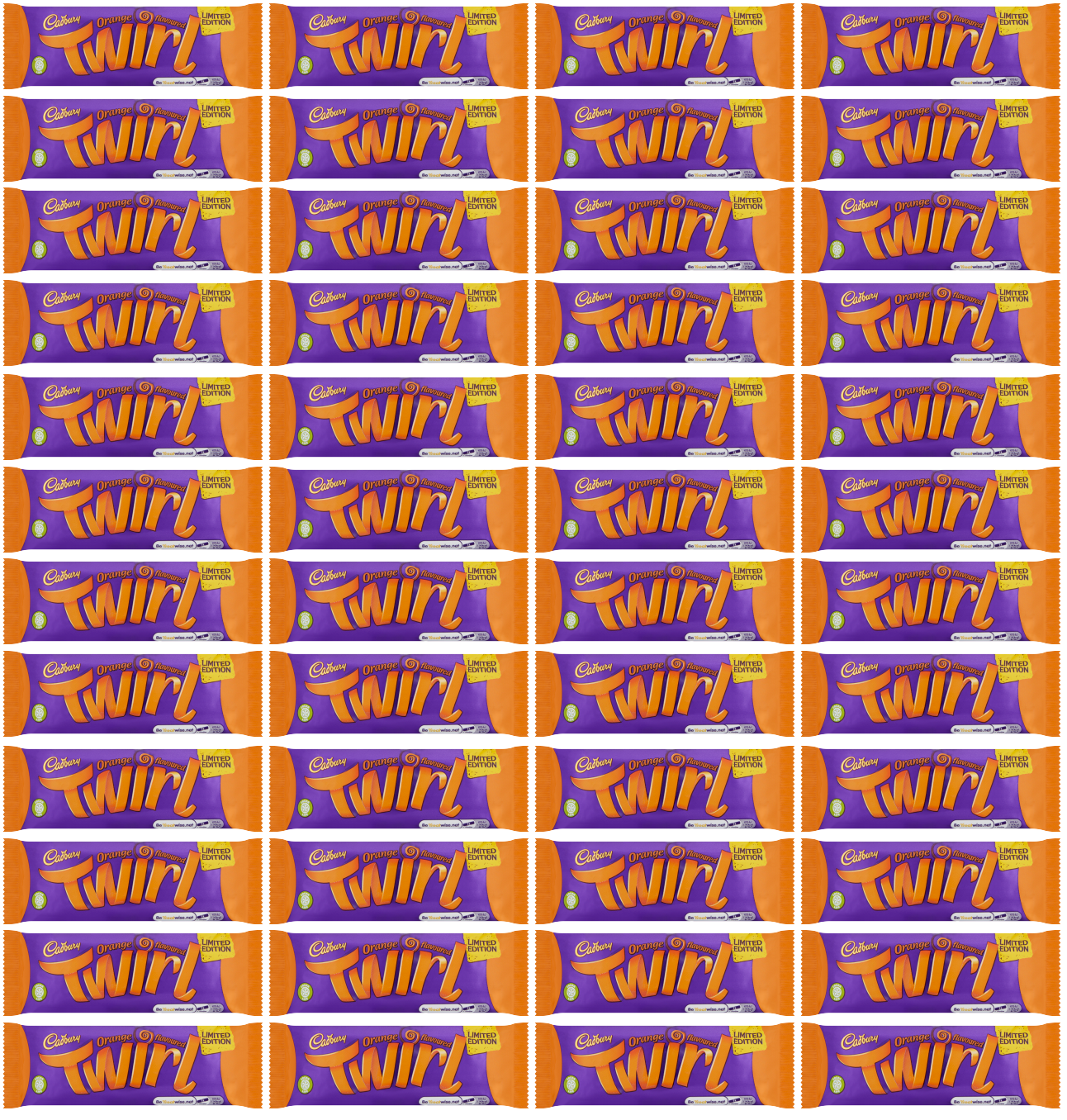 48 x Cadbury Twirl Orange 43Gm