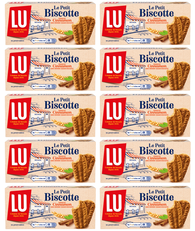 10 X Lu Le Petite Biscotte Cinnamon Biscuits 200GM