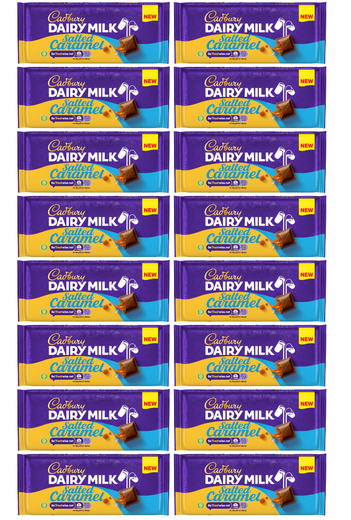 16 x Cadbury Dairy Milk Salted Caramel - 120Gm