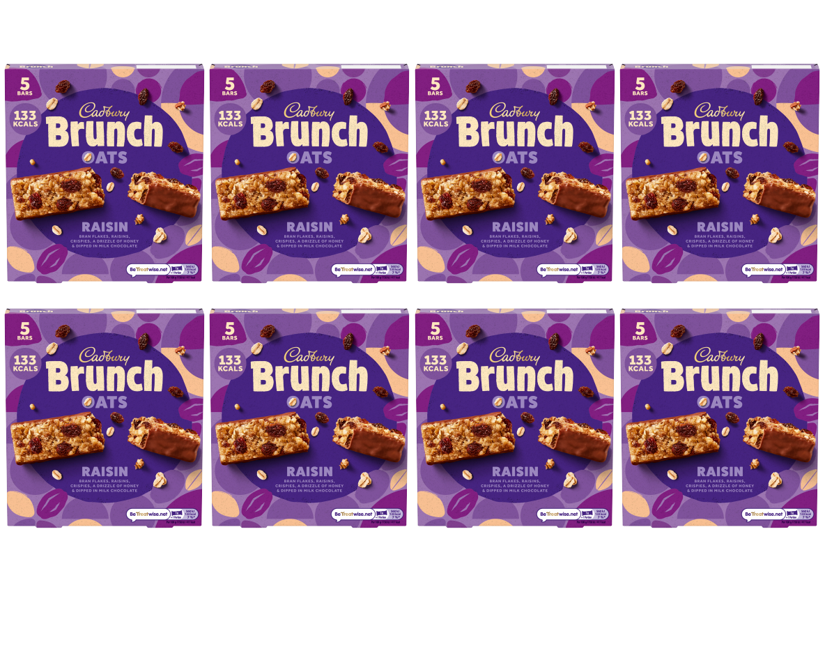 8 X Cadbury Brunch Raisin 5 Pack 160G