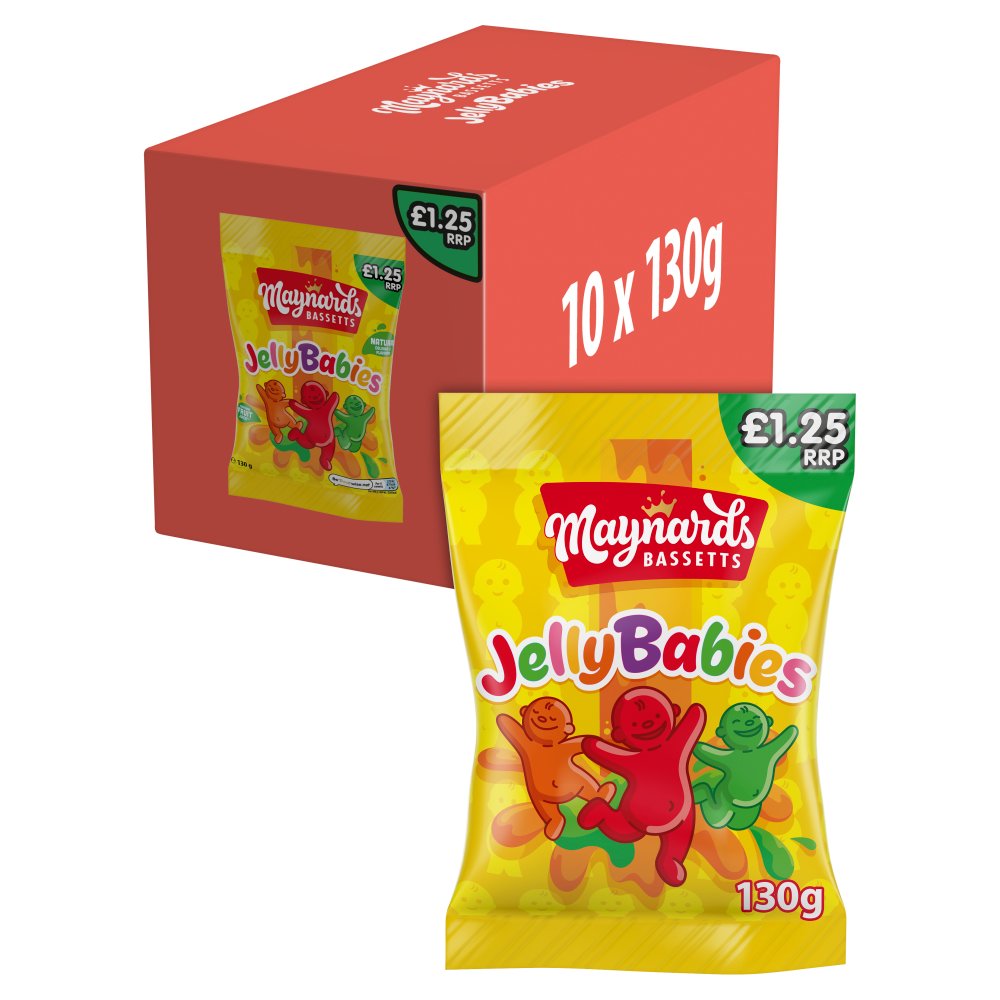 10 x Maynards Jelly Babies Bags - 130GM