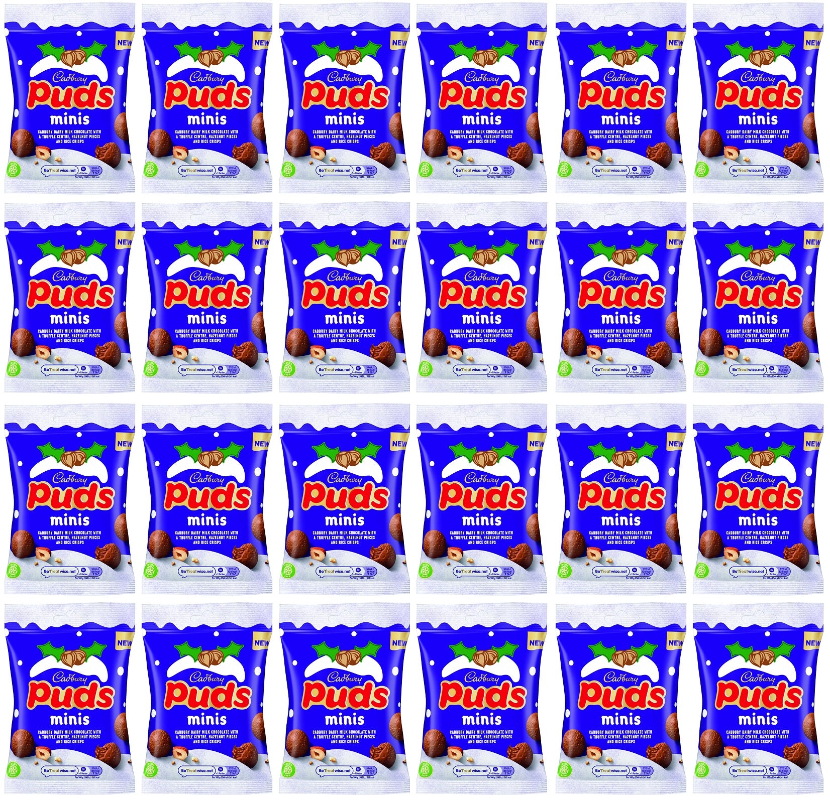 24 X Cadbury Mini Puds Clipstrip - 73Gm
