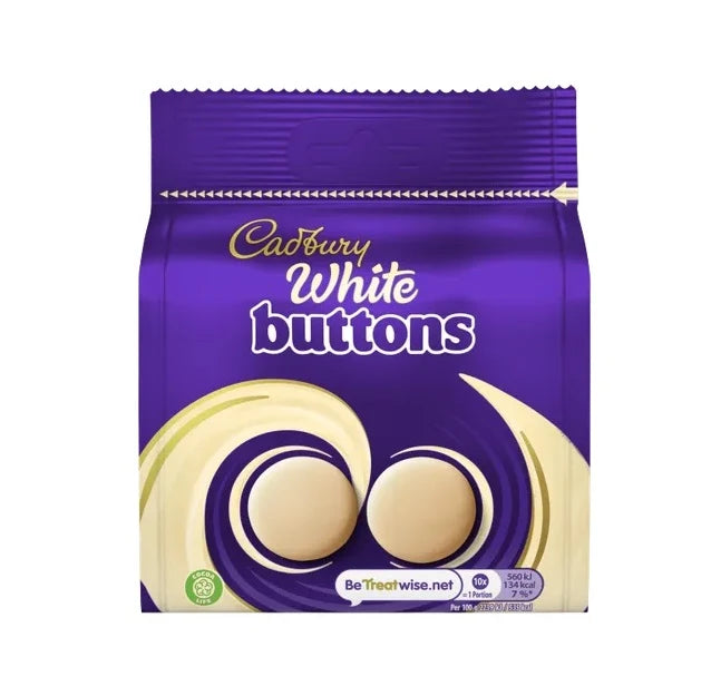 10 X Cadbury White Buttons - 85Gm