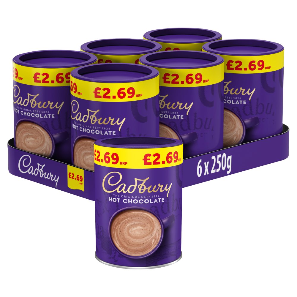 6 x Cadbury Drinking Chocolate - 250GM