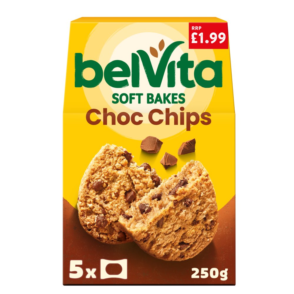 6 x Belvita Soft Bakes Chocolate Chip - 250GM