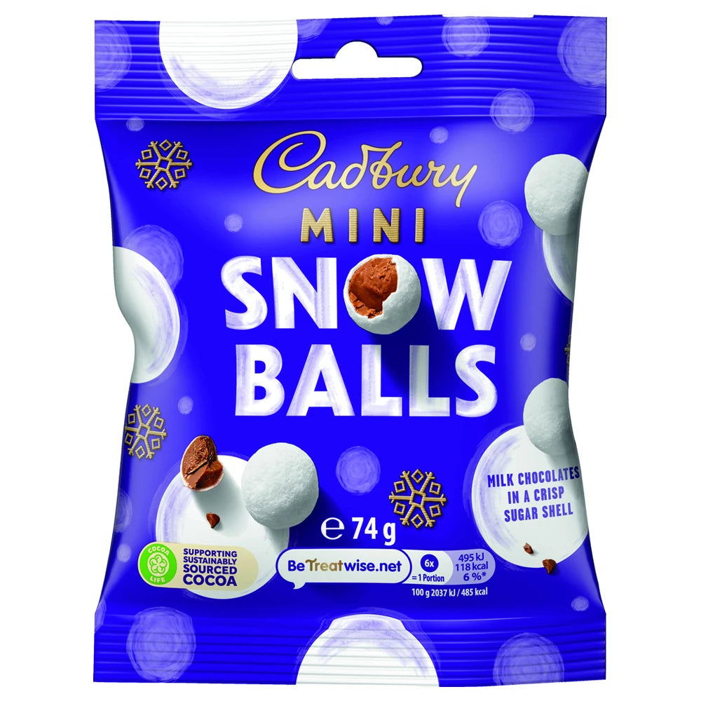 24 X Cadbury Mini Snowballs Clipstrip - 74Gm