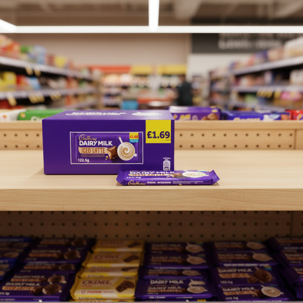 17 x Cadbury Chocolate Iced Latte Large Bar - 123GM