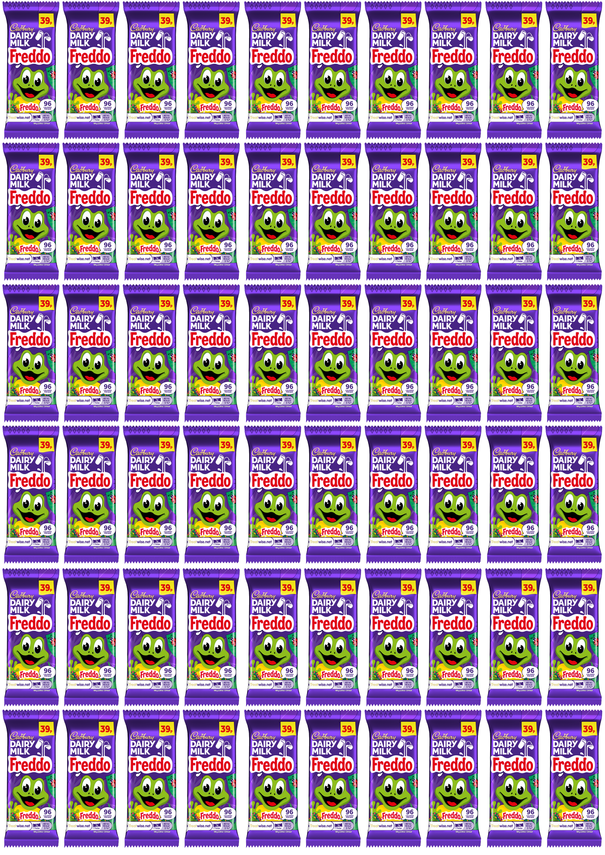 60 X Cadbury Dairy Milk Freddo Chocolate Bar - 18Gm