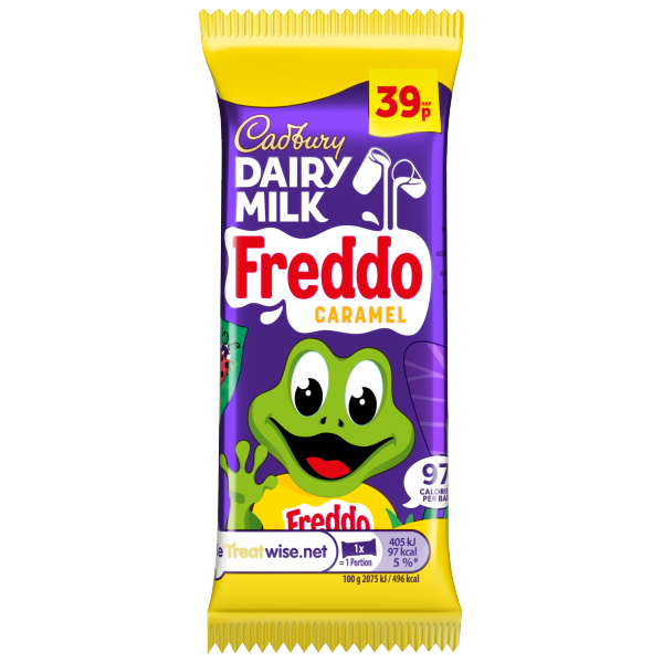 60 X Cadbury Dairy Milk Freddo Caramel Bar - 18Gm