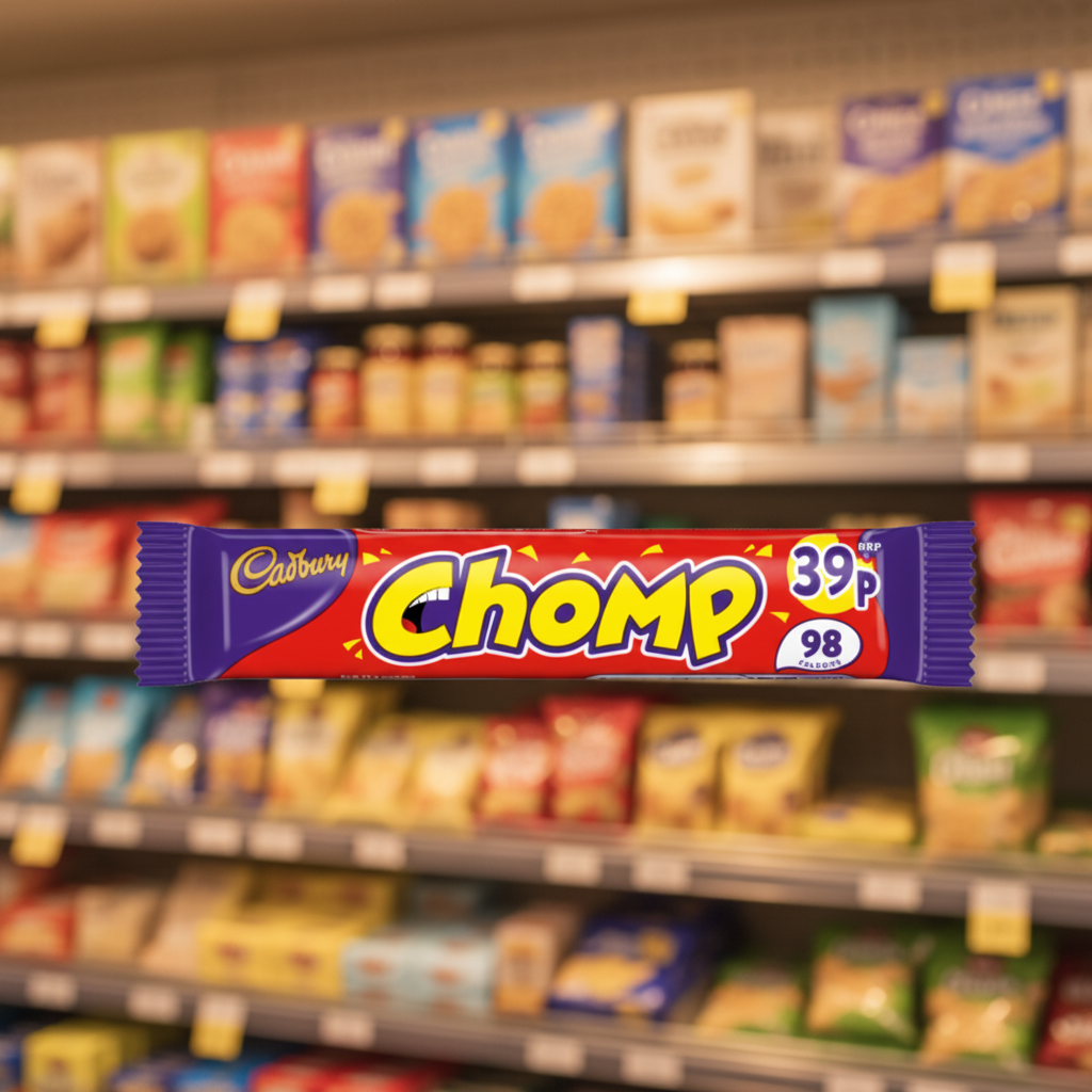 60 X Cadbury Chomp Chocolate Bar - 21Gm
